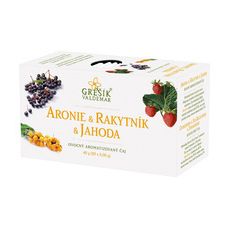ARONIE & RAKYTNÍK & JAHODA Ovocný čaj 20 x 2g Grešík